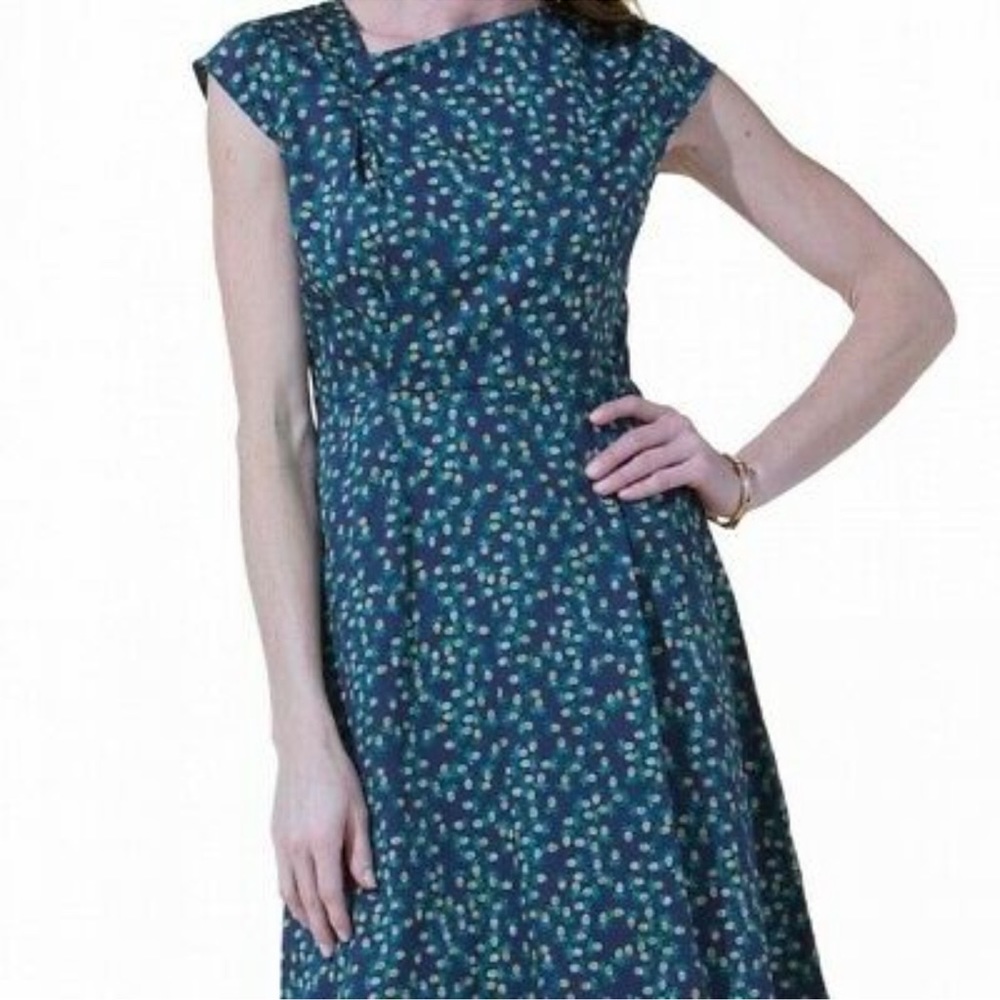 Saville Row Retro Pineapple Sheath Dress US 14